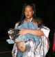 Rihanna con el kimono de Keitt Kollection en Santa Monica (California)