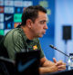 Xavi Hernández, entrenador del FC Barcelona en la sala de prensa de la ciudad deportiva Joan Gamper