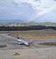 Arco iris en el aeropuerto de Girona.