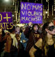 Manifestación contra la violencia hacia las mujeres, con motivo del 25N, en Barcleona.