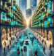 Imagen de ‘smart city’ regulada por IA creada por DALL-E 3