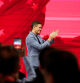 Spain's acting Prime Minister Pedro Sanchez applauds before delivering his speech on stage during the meeting of the Party of European Socialists, after Spain's socialists reached a deal with the Catalan separatist Junts party for government support, a pact which involves amnesties for people involved with Catalonia's failed 2017 independence bid, in Malaga, Spain, November 11, 2023. REUTERS/Jon Nazca