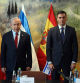 In this handout photograph released by La Moncloa on November 23, 2023 Israeli Prime Minister Benjamin Netanyahu (C) poses with Belgium's Prime Minister Alexander De Croo (L) and Spain's Prime Minister Pedro Sanchez during their meeting in Jerulasem. Historically close to the Arab world, Spain is trying to push the Euroepan Union to adopt policies more in line with Palestinian wishes -- an approach on display today as Prime Minister Pedro Sanchez visited Israel. (Photo by Borja Puig de la Bellacasa / LA MONCLOA / AFP) / RESTRICTED TO EDITORIAL USE - MANDATORY CREDIT 