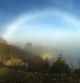 El espectro de Brocken con arco de niebla.