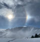 Halo solar en la nieve de Cerler.