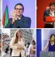 Imanol Pradales, PNV; Pello Otxandiano, EH Bildu; Eneko Andueza, PSE; Javier de Andrés, PP; Alba García, Sumar; y Miren Gorrotxategi, de Podemos.