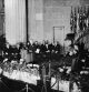 UNITED STATES - APRIL 04: During The Signing Of The North Atlantic Treaty On April 4, 1949, U.S. President Harry Truman Gave A Speech In Washington In Which He Saluted The Foundation Of NATO. (Photo by Keystone-France/Gamma-Keystone via Getty Images)
