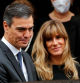 FILE PHOTO: Spanish Prime Minister Pedro Sanchez and his wife Maria Begona Gomez Fernandez leave after meeting with Pope Francis, at the Vatican, October 24, 2020. REUTERS/Remo Casilli/File Photo
