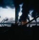 Incendio de una refinería de petróleo iraní durante la guerra Irán-Irak, 1980