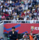 Barcelona's head coach Xavi Hernandez stands at the sideline during a Spanish La Liga soccer match between Barcelona and Rayo Vallecano at the Olimpic Lluis Companys stadium in Barcelona, Spain, Sunday, May 19, 2024. (AP Photo/Joan Monfort)