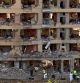 FILE PHOTO: Investigators sift through debris at a Civil Guard barracks after a car bomb exploded in the northern Spanish city of Burgos, early July 29, 2009. At least 46 people were slightly injured, according to emergency services. Part of the barracks facade collapsed into the street when the bomb went off around 4.30 a.m. (0230 GMT). A spokeswoman for the Civil Guard, Spain's paramilitary police force, said the attack was probably carried out by Basque separatist rebels ETA. REUTERS/Felix Ordonez/File photo