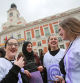 Concentración de estudiantes en la puerta del Sol
