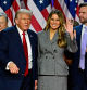 Melania Trump junto a su marido, Donald Trump, tras conocerse la victoria del republicano