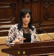 La líder d'Aliança Catalana al Parlament, Sílvia Orriols, en una intervenció al Ple aquest dimecres