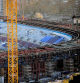 foto XAVIER CERVERA 19/12/2024 estado de las obras del camp nou spotify (construido por limak) estadio del fcbarcelona, dsd un rascacielos de l avenida diagonal ,barcelona