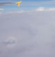 Fenómeno de la 'gloria del aviador' captado desde el avión sobrevolando Catalunya.