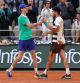 PARIS, FRANCE - JUNE 08: Carlos Alcaraz of Spain greets Jannik Sinner of Italy following his victory in the Menâ#{emoji}128;#{emoji}153;s Singles Final match on Day Fifteen of the 2025 French Open at Roland Garros on June 08, 2025 in Paris, France. (Photo by Clive Brunskill/Getty Images)