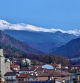 Manto blanco en el Pirineo oriental visto desde Campdevànol l(Ripollès).
