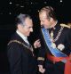 Mohamed Reza Pahleví, Sha de Persia, con Juan Carlos I