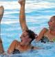 Gemma Mengual (d) y Andrea Fuentes (i) han sumado para el equipo español la tercera medalla de plata en la final de dúo técnico de natación sincronizada de los Campeonatos del Mundo de Natación de Roma