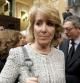 La presidenta de la Comunidad de Madrid, Esperanza Aguirre, a su llegada a la Cámara Baja, junto al alcalde de la capital, Alberto Ruiz-Gallardón, para participar en el minuto de silencio que el pleno del Congreso ha guardado hoy en recuerdo a los atentados del 11-M y a todas las víctimas del terrorismo