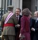 El Rey saluda al presidente del Gobierno, José Luis Rodríguez Zapatero, en el inicio de la celebración de la Pascua Militar