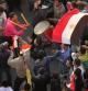 Euforia en la plaza Tahrir tras la dimisión de Mubarak