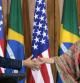 Dilma Rousseff y Obama se saludan tras una intervención conjunta