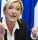 Marine Le pen, líder del Frente Nacional, durante una rueda de prensa en París