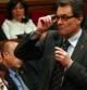 El president Artur Mas, durante la sesión de control al Govern