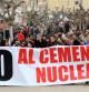 Imagen de la manifestación contra el cementerio nuclear celebrada en Ascó el pasado 2010
