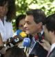 Artur Mas ha atendido a los medios de comunicación poco antes del acto en la embajada de Polonia