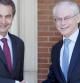 Zapatero y Van Rompuy se saludan a las puertas de la moncloa