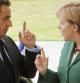 La canciller alemana, Angela Merkel, recibe al presidente francés, Nicolas Sarkozy en Berlín el pasado 20 de julio para discutir sobre el rescate griego.