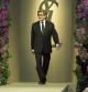 Yves Saint Laurent en el desfile de YSL otoño-invierno 2001-02 en París.