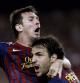 Cesc y Messi celebran el segundo gol del Barça ante el Oporto