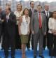El líder del PP. Mariano Rajoy, posa con los integrantes de la Junta Directiva Nacional de su fuerza política con quienes se ha reunido, por vez primera tras las vacaciones de verano