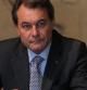 El presidente de la Generalitat ArturMas, durante la reunión que celebra esta mañana el Consell Executiu