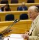 El portavoz de CiU en el Senado, Jordi Vilajoana, durante el debate por la reforma de la Constitución