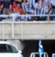 El jugador de la Real Sociedad, Imanol Agirretxe, celebra un gol ante el FC Barcelona en el partido correspondiente a la tercera jornada de la Liga en Anoeta, San Sebastián