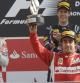 Fernando Alonso, en el podio de Monza en el GP de Italia