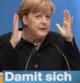 La canciller alemana Angela Merkel pronuncia un discurso durante un acto electoral del CDU celebrado en Berlín, el 9 de septiembre de 2011, con motivo de las elecciones parlamentarias del 18 de septiembre.