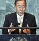 El secretario general de Naciones Unidas, Ban Ki-Mun habla en el debate de la 66ª sesión de la Asamblea General de Naciones Unidas en Nueva York.