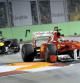 Fernando Alonso durante la carrera de Singapur