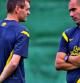 Tito Vilanova y Pep Guardiola durante un entrenamiento del Barça