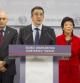 El lehendakari, Patxi López, comparece junto al resto del Ejecutivo vasco