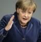 La canciller Angela Merkel en el Bundestag.
