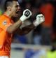 Urko Pardo celebra la victoria de su equipo, el Apoel, ante el Porto