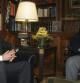 Carolos Papulias, durante su reunión con el primer ministro griego, el socialista Papandreu