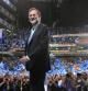 El líder del Partido Popular, Mariano Rajoy, durante el mitin de clausura de la campaña electoral del 20-N en Madrid